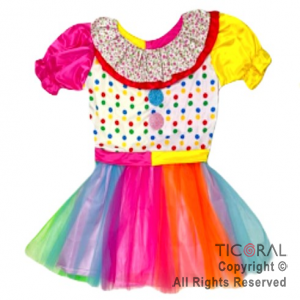 DISFRAZ PAYASA VESTIDO CON TUTU ADULTO CR x 1